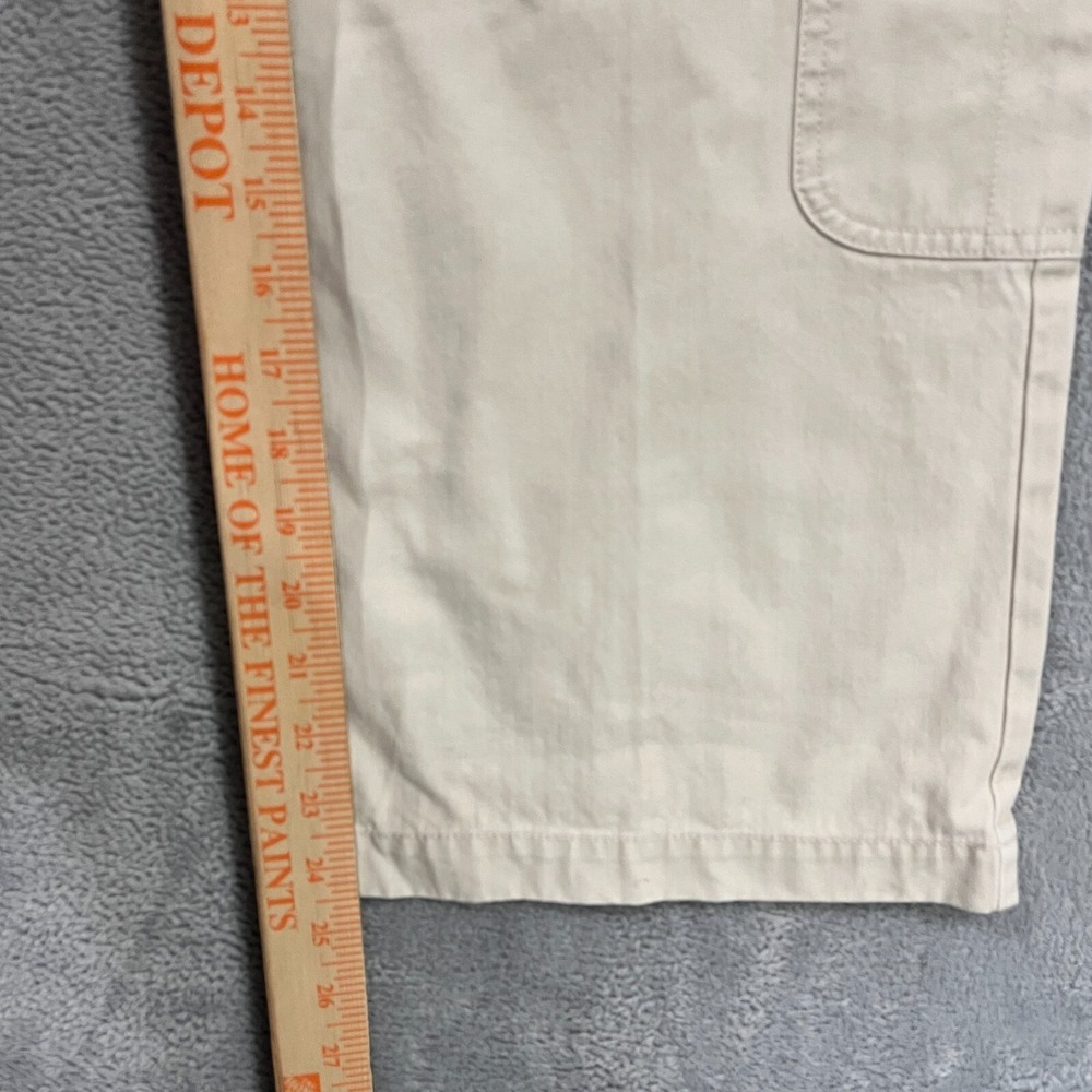 J. Jill Cargo Chino Pants Women 10 Wide Leg Beige Stone Ankle 100% Cotton - Picture 11 of 12